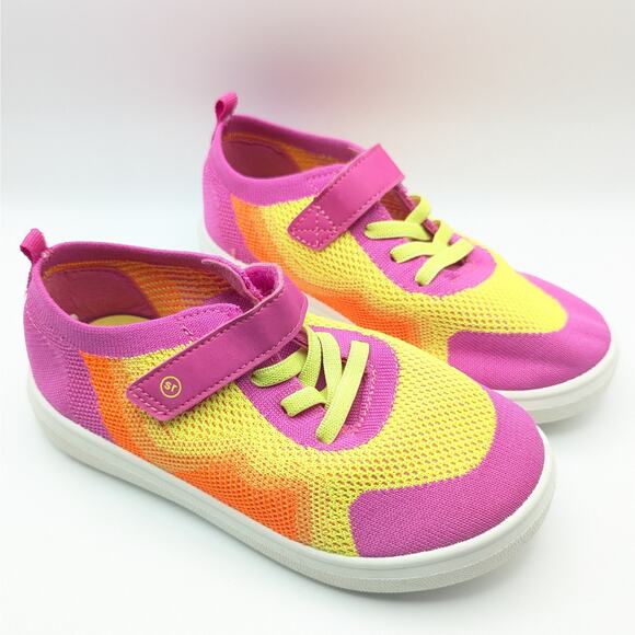 Stride Rite 360 Aseel Hot Pink & Yellow Memory Foam Pull On Sneakers Size 11 - Picture 1 of 9
